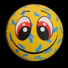 Funny face rubber basketball MNB-001