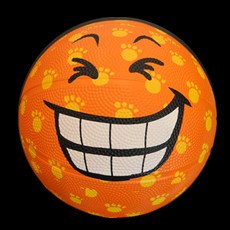 Funny face rubber basketball MNB-002