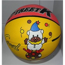 Funny face rubber basketball MNB-005